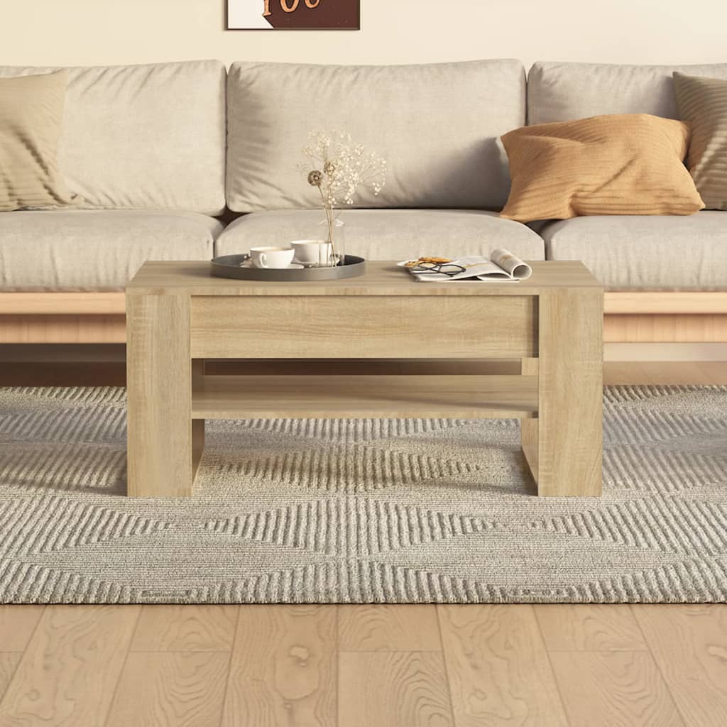  Coffee Table, Sonoma Oak 102x55x45 Cm, Wood-based Material