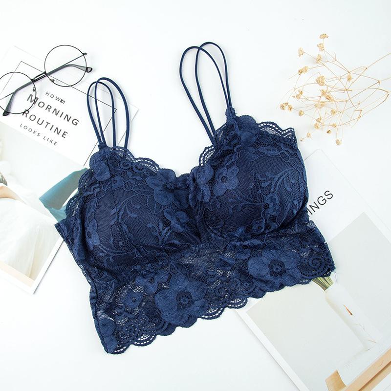 Lace Bra Wrapped Chest Beauty Back Underwear Women Fashion Belt Chest Padded Camisole