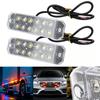 Strobe Warning Lights 1Pcs 12 LED Dual Row Super Bright Multi Color Waterproof for Boat Marine Safety Alert