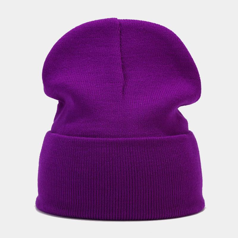 Custom Logo Knit Hat with Embroidered Letters - Women's & Men's Windproof Warm Beanie
