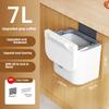 Wall Mounted Trash Can Household Galley Waste Bin Hanging Bathroom Trash Can With Lid Food Garbage Bin Kitchen Accessories 7/9L