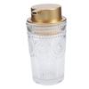 Dispenser per Sapone Liquido Schiumogeno in Vetro Vintage a Coste Bottiglia con Pompa Schiumogena in Vetro Ricaricabile con Ampia Apertura Dispenser per Sapone Schiumogeno