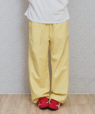 KIJIKO Ke613. Move Pigment Wide Pants Yellow