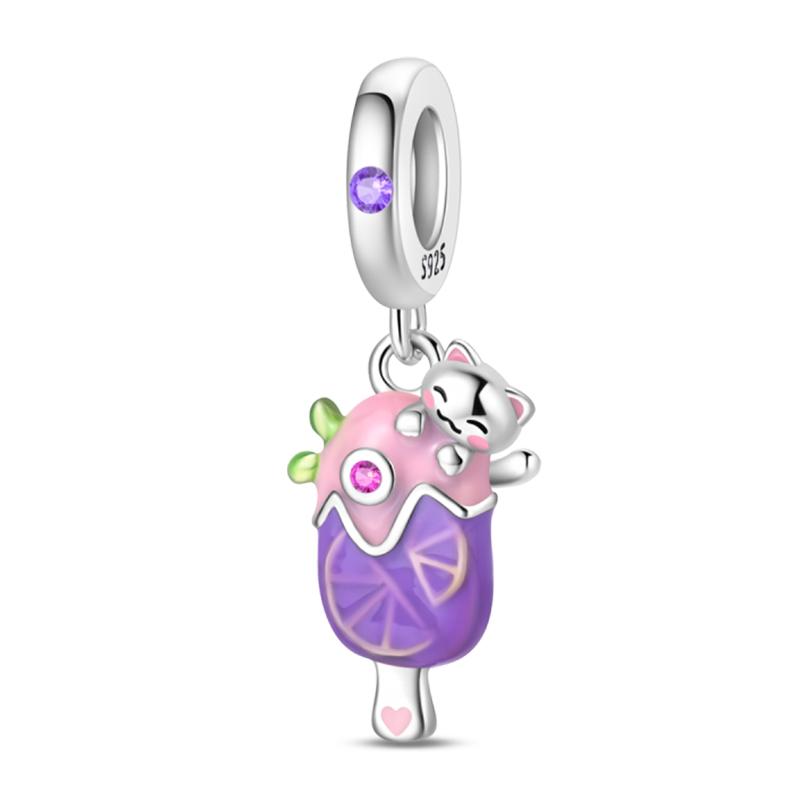 100% Copper Wedding Dress Flower Strawberry Snow Pear Watermelon Sweet 3Mm Charms Beads Pendants Diy Fine Jewelry