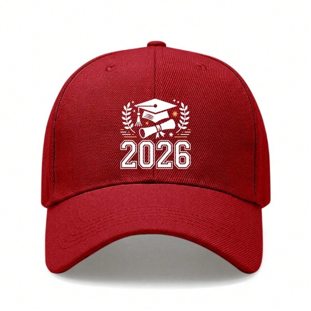 [Graduation Baseball Cap] 2026 Class Of Graduation Print Unisex Adjustable Breathable Lightweight Casual Outdoor Sports Baseball Hat For Men Women