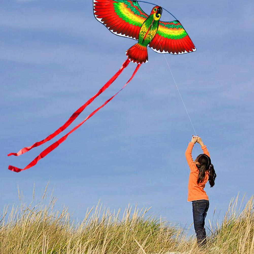 1 Pcs Parrot Kite Small Children's Animal Cartoon Kite Outdoor Toy Kite Children's Toy