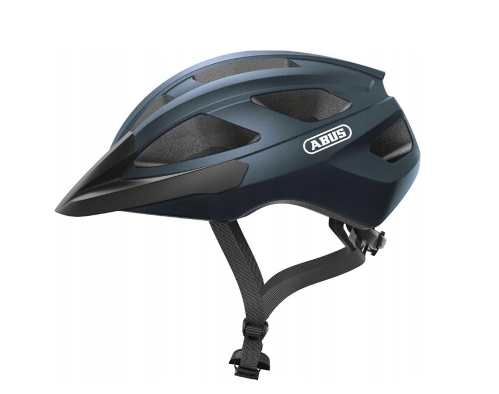 Kask Rowerowy Z Daszkiem Abus Macator Midnight Blue Regulowany