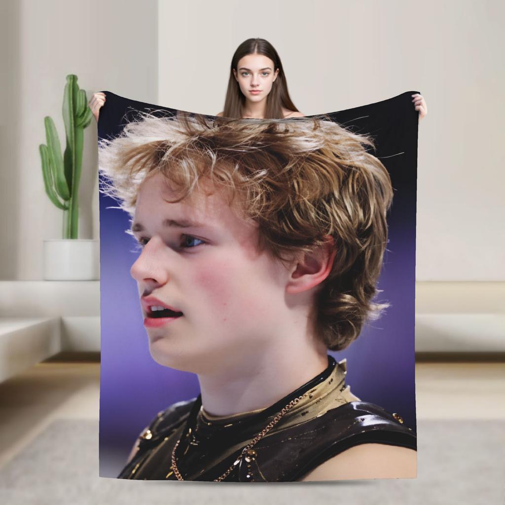Ilia Malinin Blanket Warm Soft  Throw Blanket Winter Kids Adults Living Room Camping Bedspread