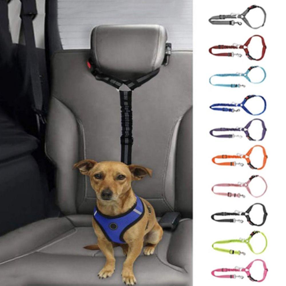 Reflective Pet Car Seat Belt Adjustable Dog Harness Leash Dog BackSeat Safety Belt  Pet Outdoor