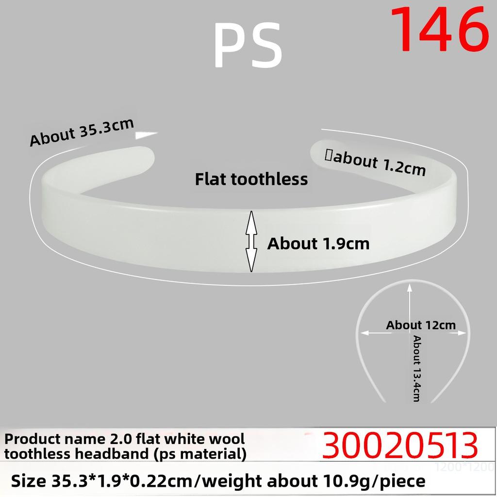 Plastic Hair Band Headband Accessories Two-sided Flat Hair Band Base Plate Hair Decoration