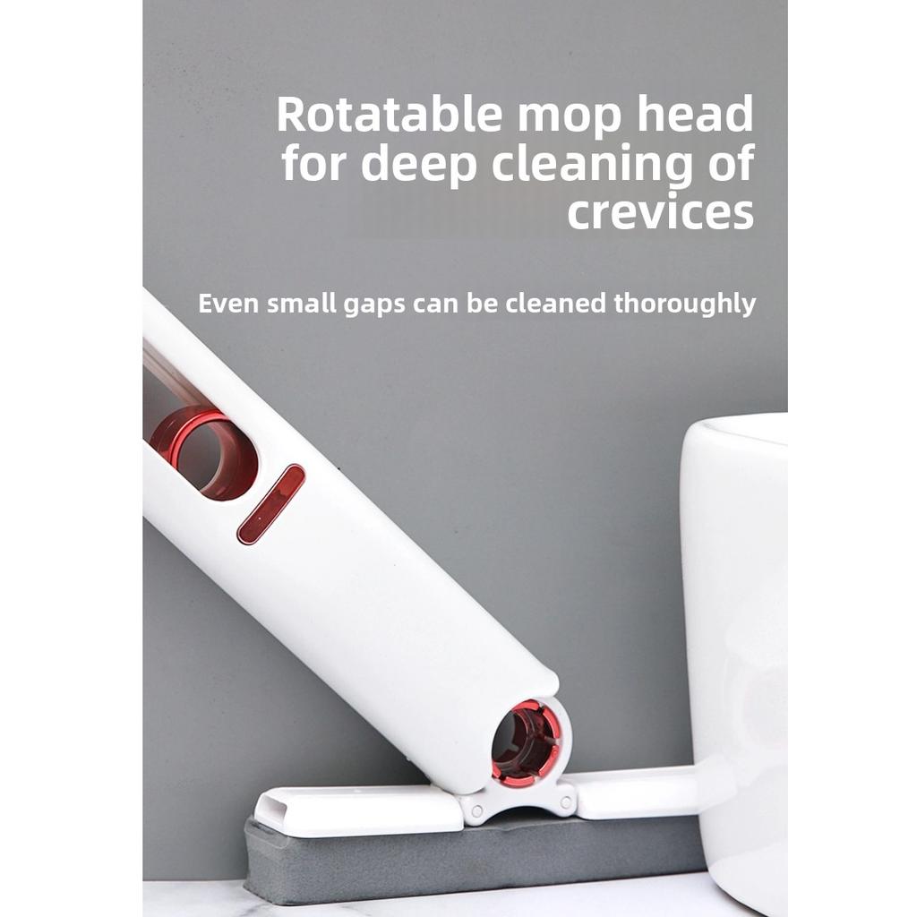 Mini Foldable Handheld Sponge Mop, Hands-Free Self Squeeze Multifunctional Absorbent Cleaning Mop for Desktop Bathroom Gap Household Use