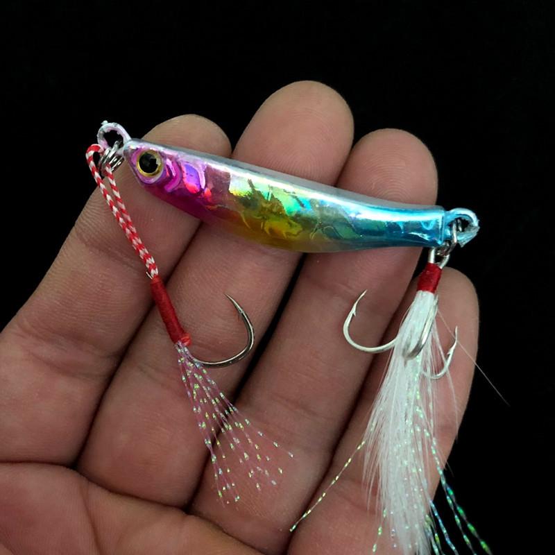 Chuangyang 20g Shore Casting Slow Jigging Metal Fish Jig with Hook, 4.9cm