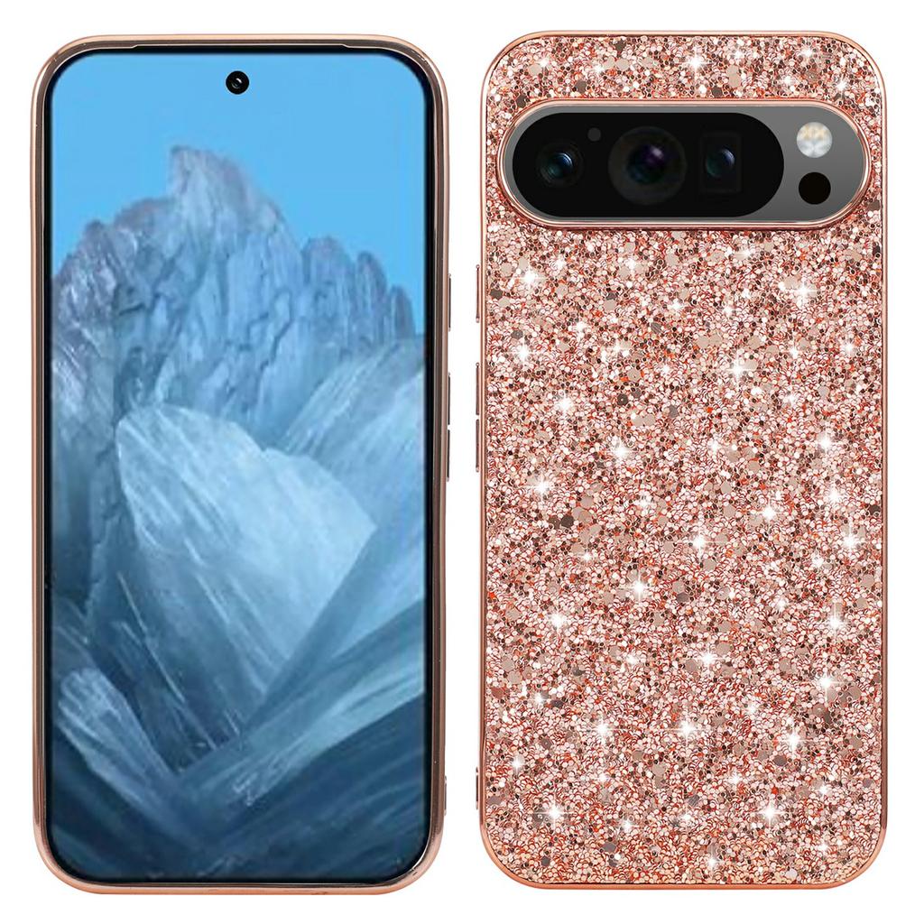 For Google Pixel 10 Pro XL Case TPU+PC Sparkling Glitter Phone Back Cover