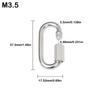 New 304 Stainless Steel Quick Link Oval Heavy Duty Rope Connector D Shape Locking Carabiner Clip Hammocks
