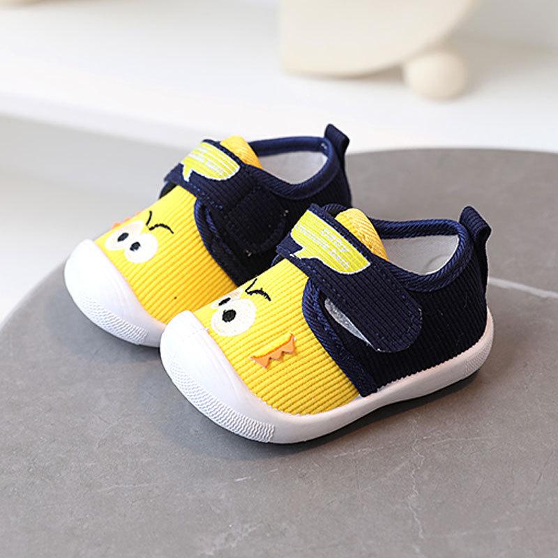 

With Sound Baby Shoes Spring Autumn Infant Outwear Shoes Newborn First Walkers Little Boy Girl Shoes For Baby Pink, Gray 21 жовтий