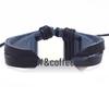 Handmade Woven Leather Bracelet with English Letter Charms