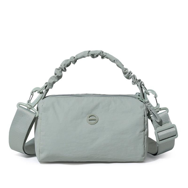 Summer Versatile Shoulder Bag Solid Color Simple and Lightweight Cross-span Bag Daily Commuter Handheld Small Square Bag Men and Women