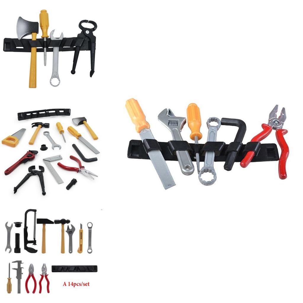 Premium 14pcs Construction Tool Set Toy For Childrens Creative Pretend Play And Learning