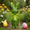Glass Mirror Rabbit Decoration Ornament Colorful And Cute Mirror Rabbit Ornament Easter Home Decoration Day Gift