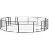 12 Panels Heavy Duty Puppy Playpen, for Small Dogs, Indoor and Outdoor Use - Silver