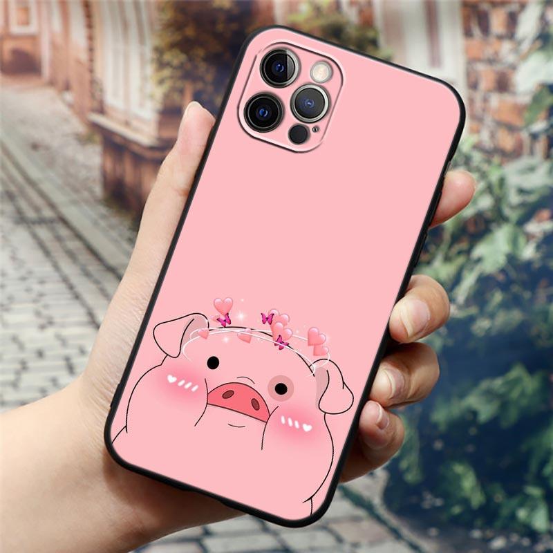 Cute Funny Gravity Falls Waddles Cartoon Phone Case For Apple iPhone 14 13 12 11 Pro Max 8 7 SE 2020 2022 XR XS Mini Plus Cover
