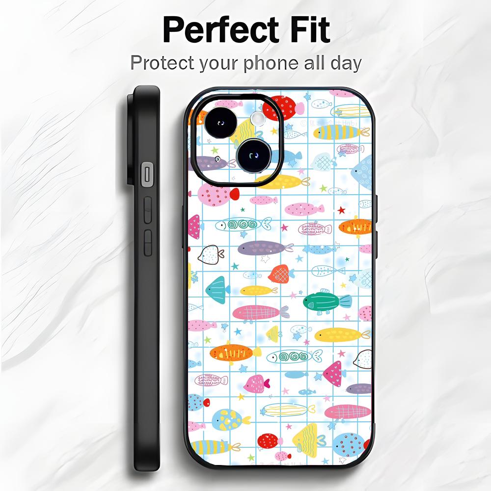 Cartoon Fish Koi Kwaii Cute Phone Case Phone Case Soft Packaging Lightweight For iPhone17 16 15 14 13ProMax