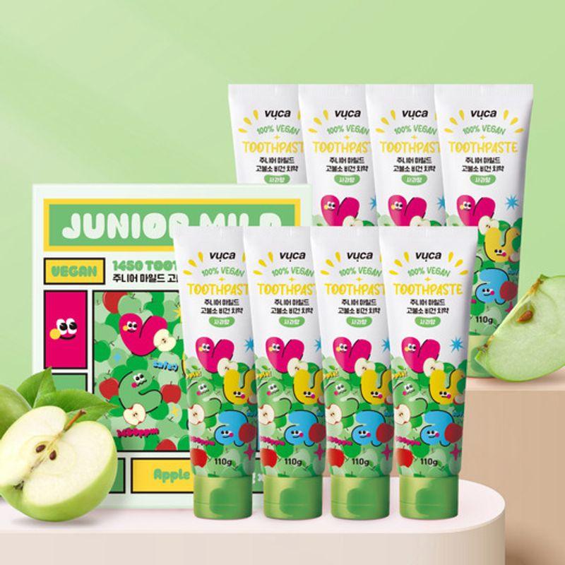 VUCA Viewca Junior Mild High-Fluoride Bad Breath Care Toothpaste, Apple Flavor, 110g, 8 Pack 110g 8 pieces