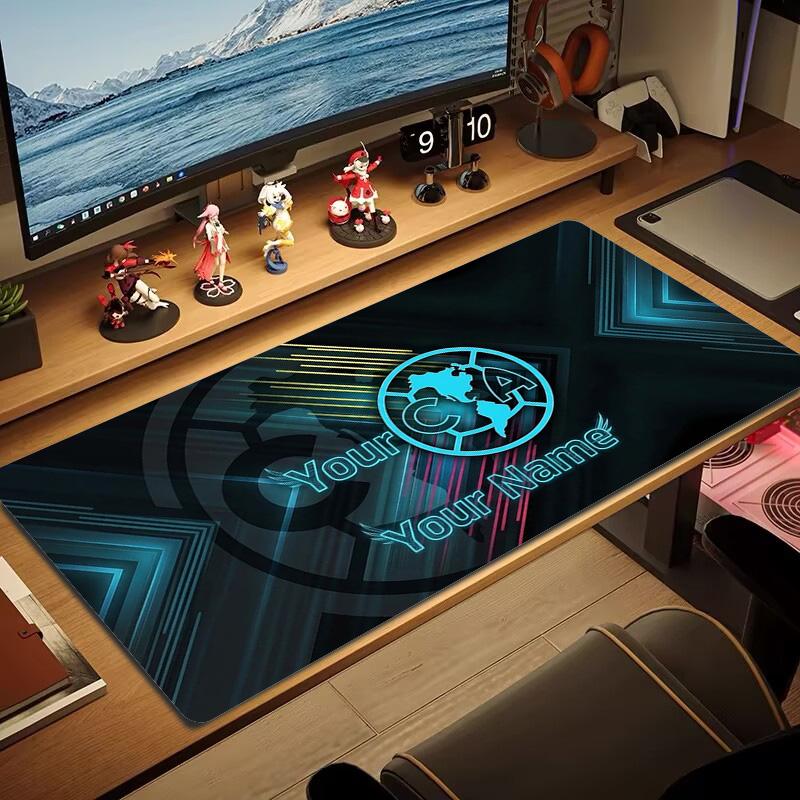 Club America Custom Name Large Size Mouse Pad Large Gaming Table Cushion Non-slip Laptop Tablet Big Mousepad XXL Mat Mini PC Playmat With Lock edge