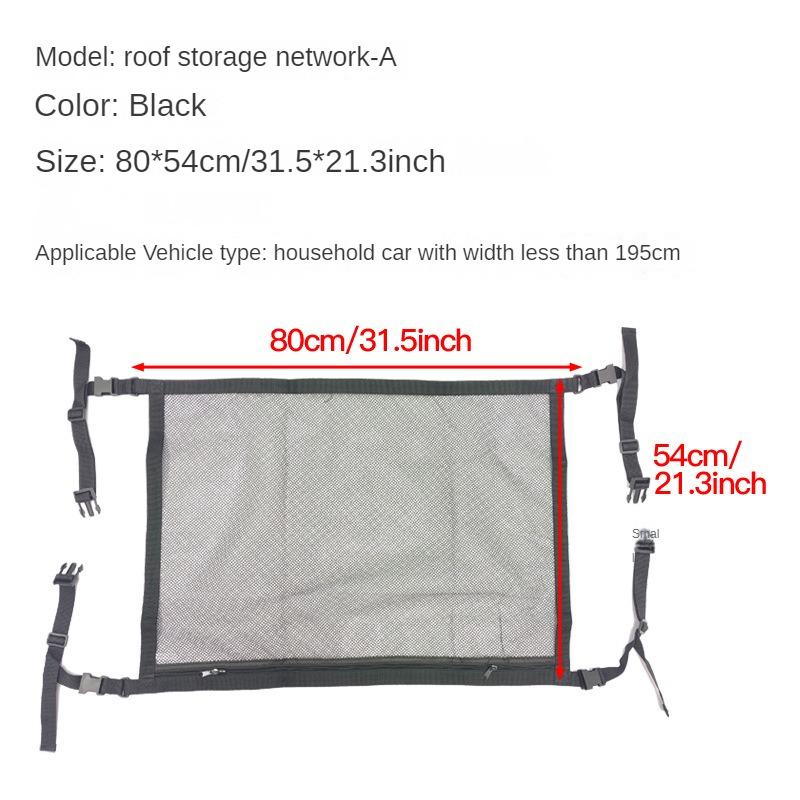 Universal Car Interior Roof Storage Organizer Bag Car Supplies Storage Mesh Bag Polyester Black Car Back Seat Organizer