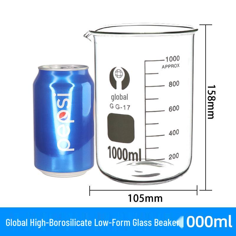 Borosilicate Glass Measuring Beaker Set: 50ml, 100ml, 250ml, 500ml