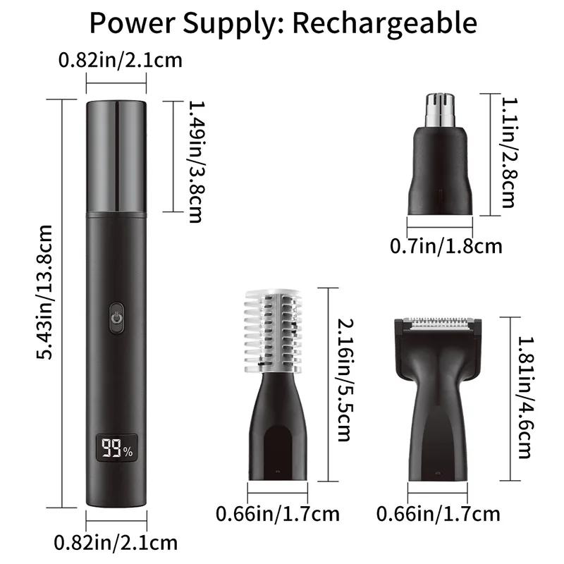 Xiaomi Rechargeable Painless Multifunctional Trimmer Nose Ear Eyebrow Beard Hair Shaver