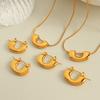 Vintage Design Sense U-shaped Necklace Earrings Women's Personality Simple Snake Bone Chain Titanium Steel Collarbone Chain Earrings Set