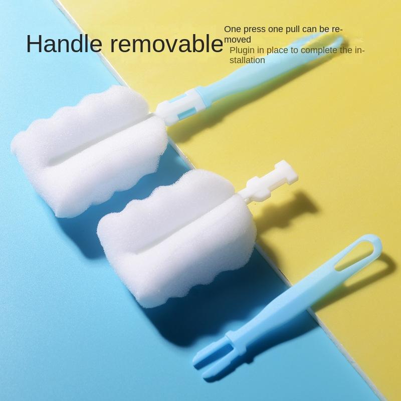 1/5pcs Long-Handle Sponge Brush for Mugs Glass Bottles Cups Scrubber for Efficient Cleaning Sponges Reusable Kitchen Clean Tool