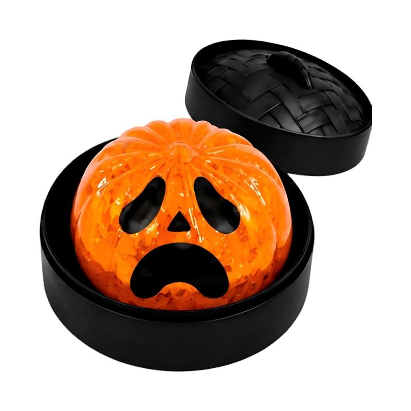 Lebensmittelechte Silikon-Totenkopf-Eiskugelform mit einfacher Entformung und Aufbewahrungsbox für Halloween, Hausbars, Cocktails