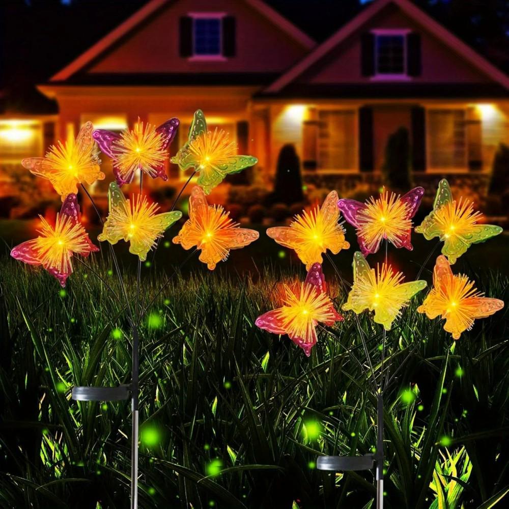 Solar LED Fiber Optic Butterfly Light: Waterproof Garden, Lawn & Courtyard Decoration