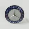 Bilklistermärke Ny 2025 För Mercedes Benz 42 mm 3 stift Bilemblem Främre Övre Grill Svart Blå Stjärna Vete Böjd Märke för Mercedes B