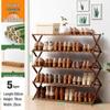 Compact Wooden Shoe Storage Rack: Multi-Layer, Dustproof Shoe Cabinet for Dorm or Entryway