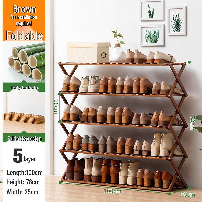 Compact Wooden Shoe Storage Rack: Multi-Layer, Dustproof Shoe Cabinet for Dorm or Entryway