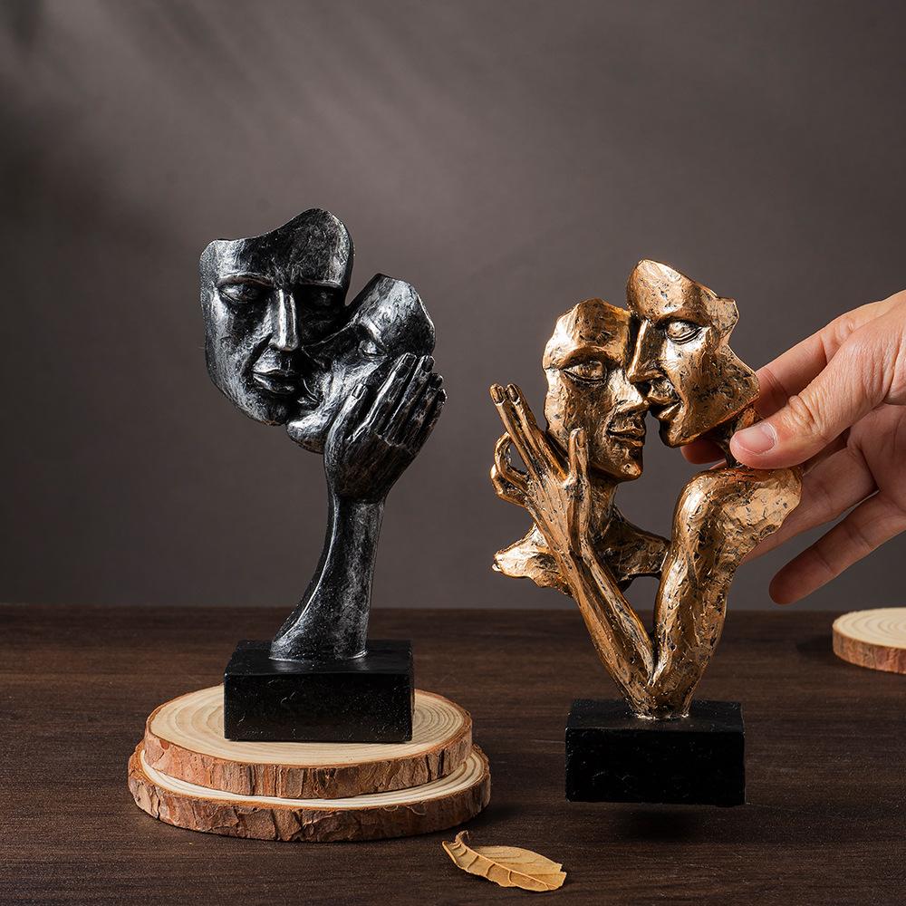 Creative Cartoon Cute Sculpture Birthday Valentine's Day Party Gift Desktop Resin Crafts