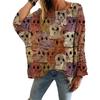 Women's Halloween Print Knit Pullover Sweater Top