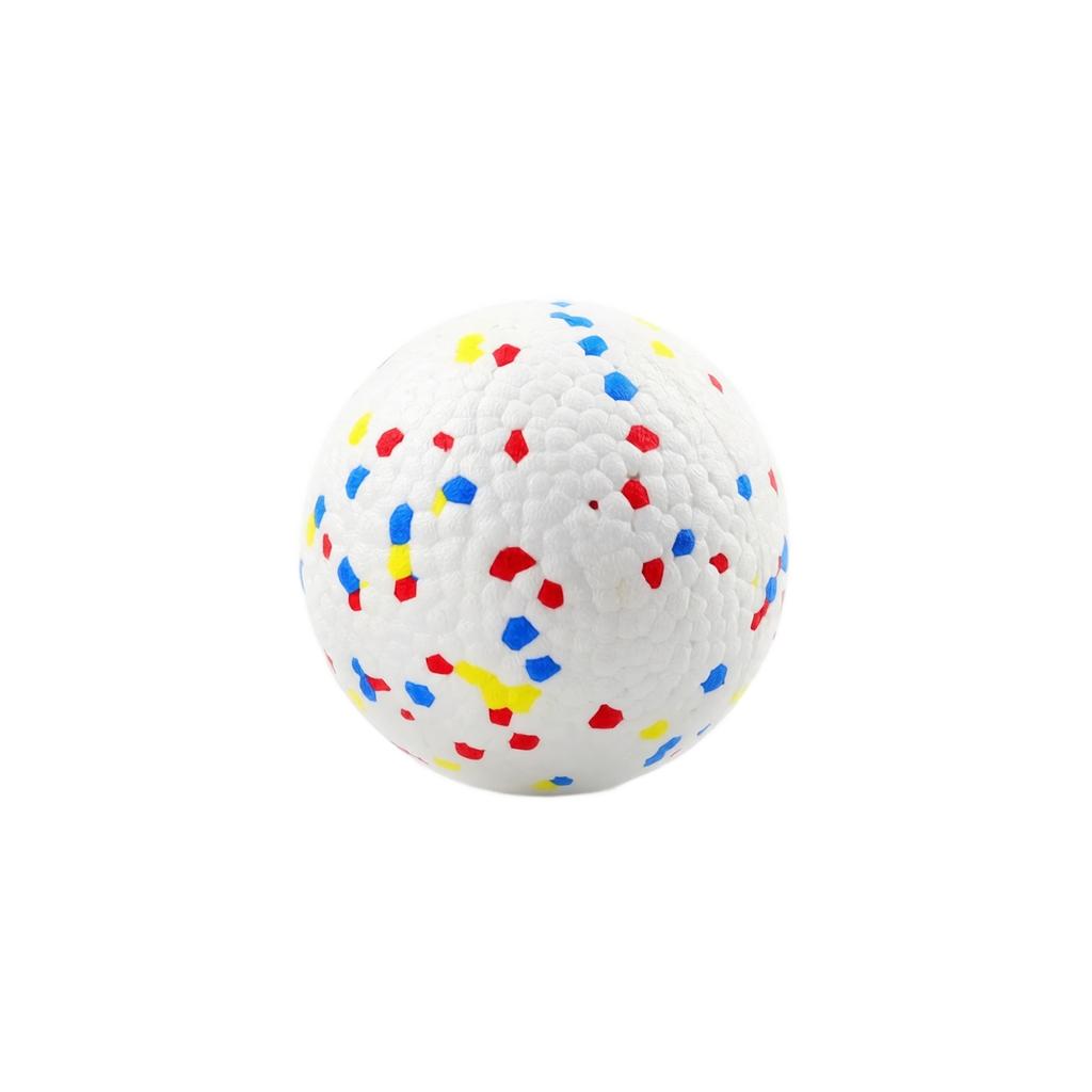 Durable Pet Chew Ball Interactive Training Toy for Dogs Spot Pattern Round Shape Non-Toxic Material Safe for Puppy Teeth Cleaning