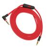 Replacement   Cable with Inline Microphone and Track Control Portable   Cable for Headphones(Black Red )