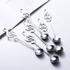 6Pcs Coffee Spoon 304 Stainless Steel Music Note Spoon Music Bar Ice Bar Creative Gift Stirring Spoon Tableware Accessories