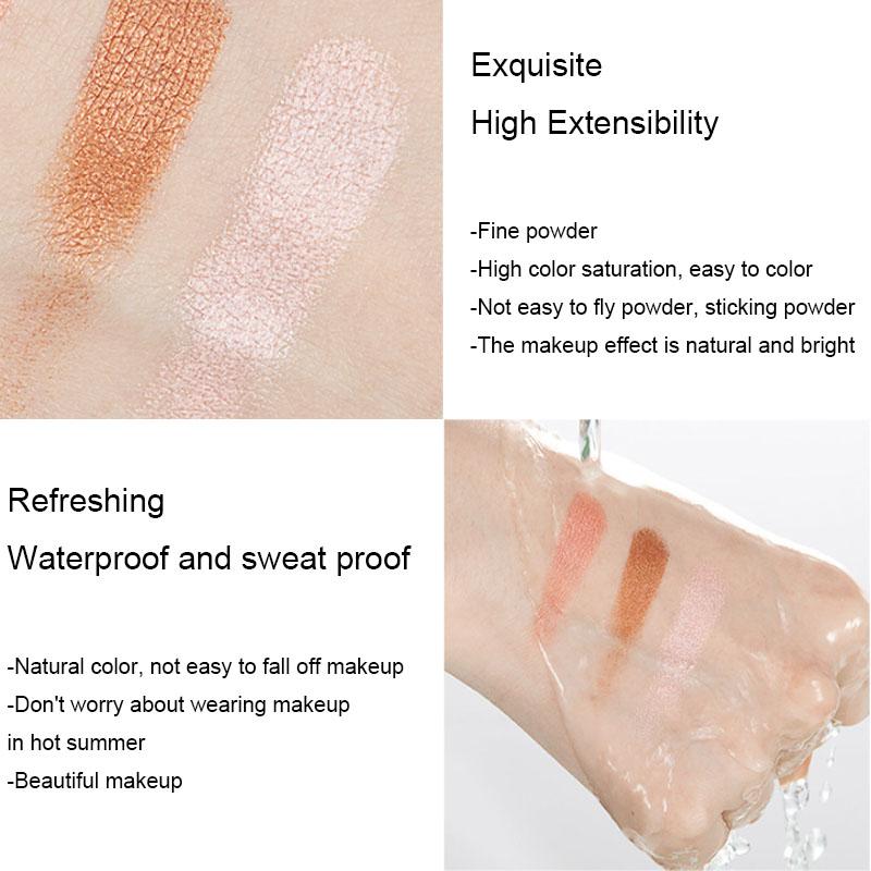 12 Χρώματα Αδιάβροχο Μακιγιάζ Eyeshadow Palette Glitter with Brush Beautiful Color Μακράς διάρκειας Καλλυντική Παλέτα