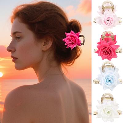 Střední Simulované růže Sponky do vlasů Látková květina Sponka do vlasů Módní Vlasové doplňky Vlasová skřipka Pro Ženy Dívka