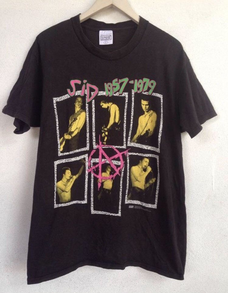 Vintage 90s Sid Vicious Sex Pistols Punk Band Retro Classic Tshirt Unisex KH4332 M
