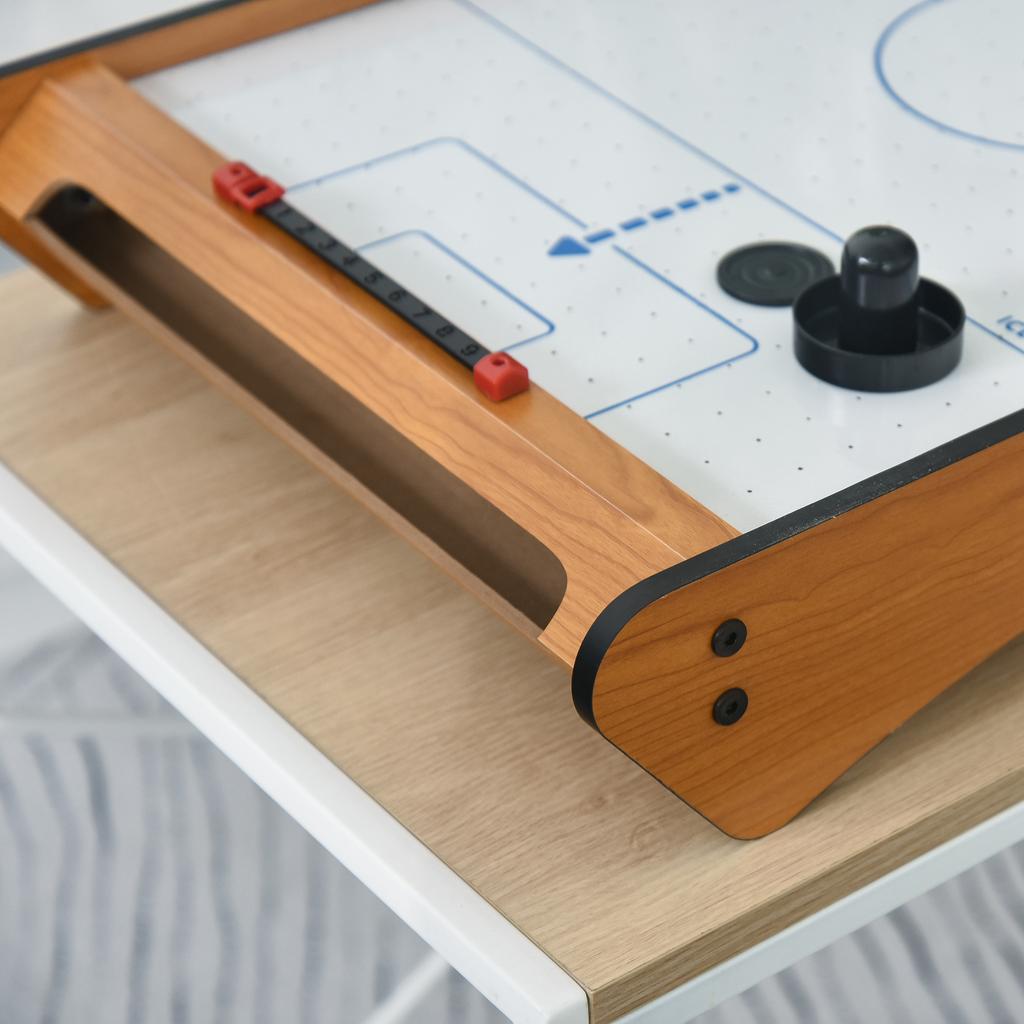 2.5FT Tabletop Air Hockey Game Table Wooden Portable Party Gaming Toy for Kids Children Adult