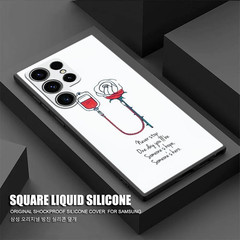 Nurse Medical Medicine Heart Stethoscope S26Ultra Case For Samsung Galaxy S26 S25 S24 S23 S20 S21 FE S22 Ultra Plus Phone Cover