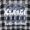 XLARGE Check Pattern Back Logo Long sleeve Flannel shirt XL black Men's Used