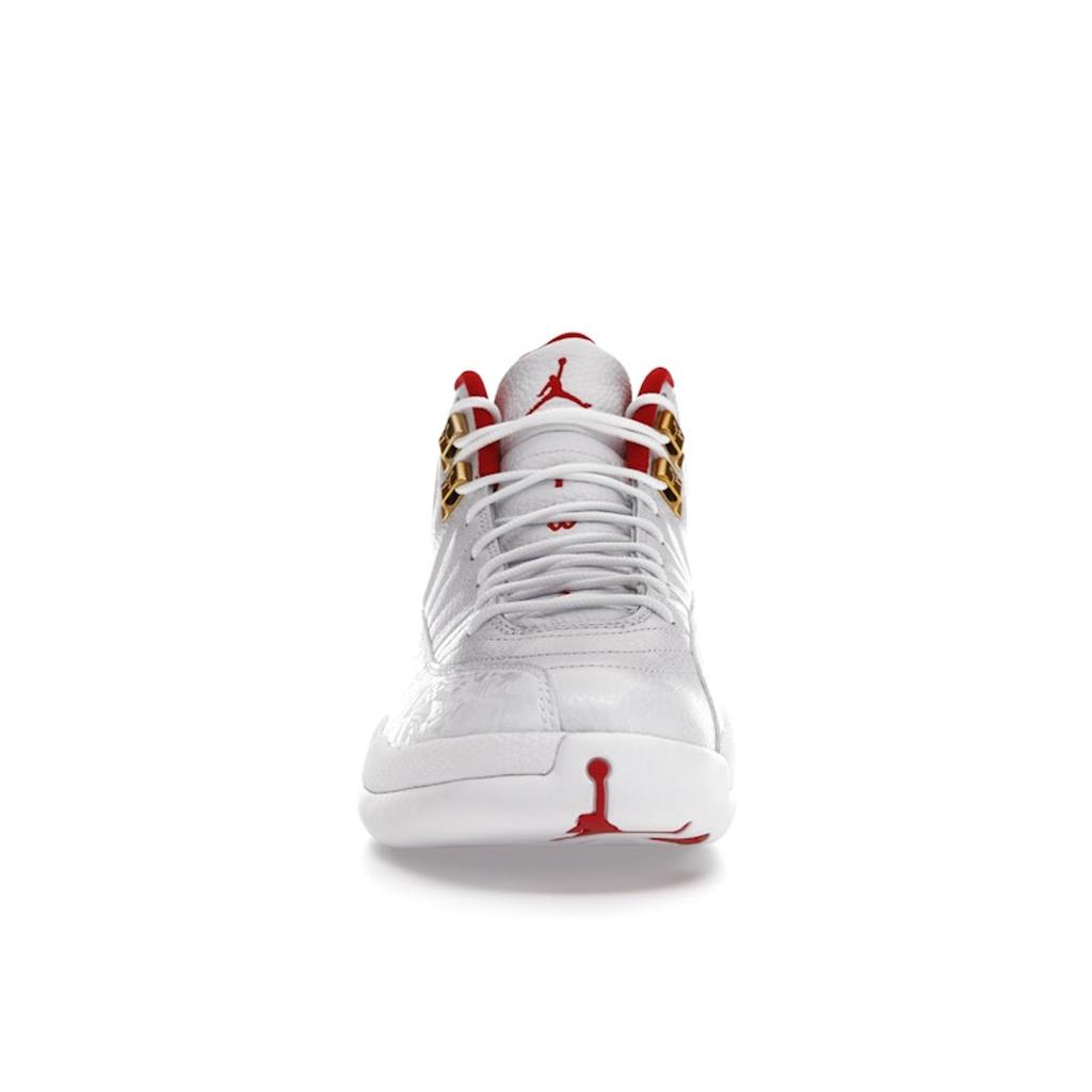 Air Jordan 12 Retro FIBA Men Sneakers White University-Red-Metallic-Gold 130690-107